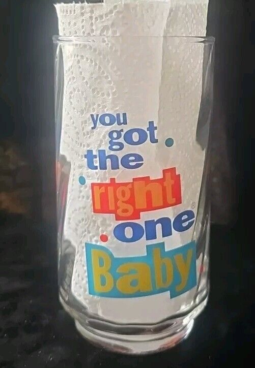 Vintage 1990's Diet Pepsi Soda Slogan Glass Uh Huh 
