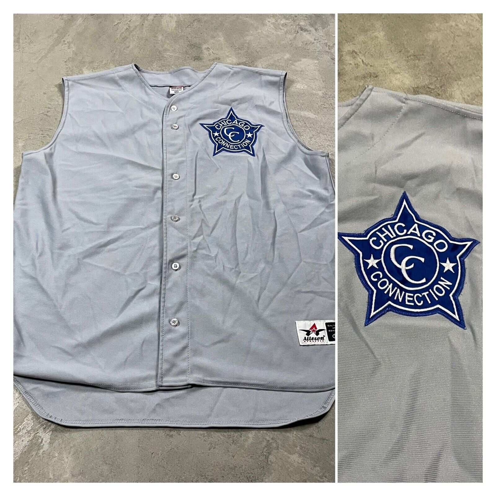 90s VTG CHICAGO POLICE CONNECTION XXL Baseball Softball Jersey Sewn Don Alleson