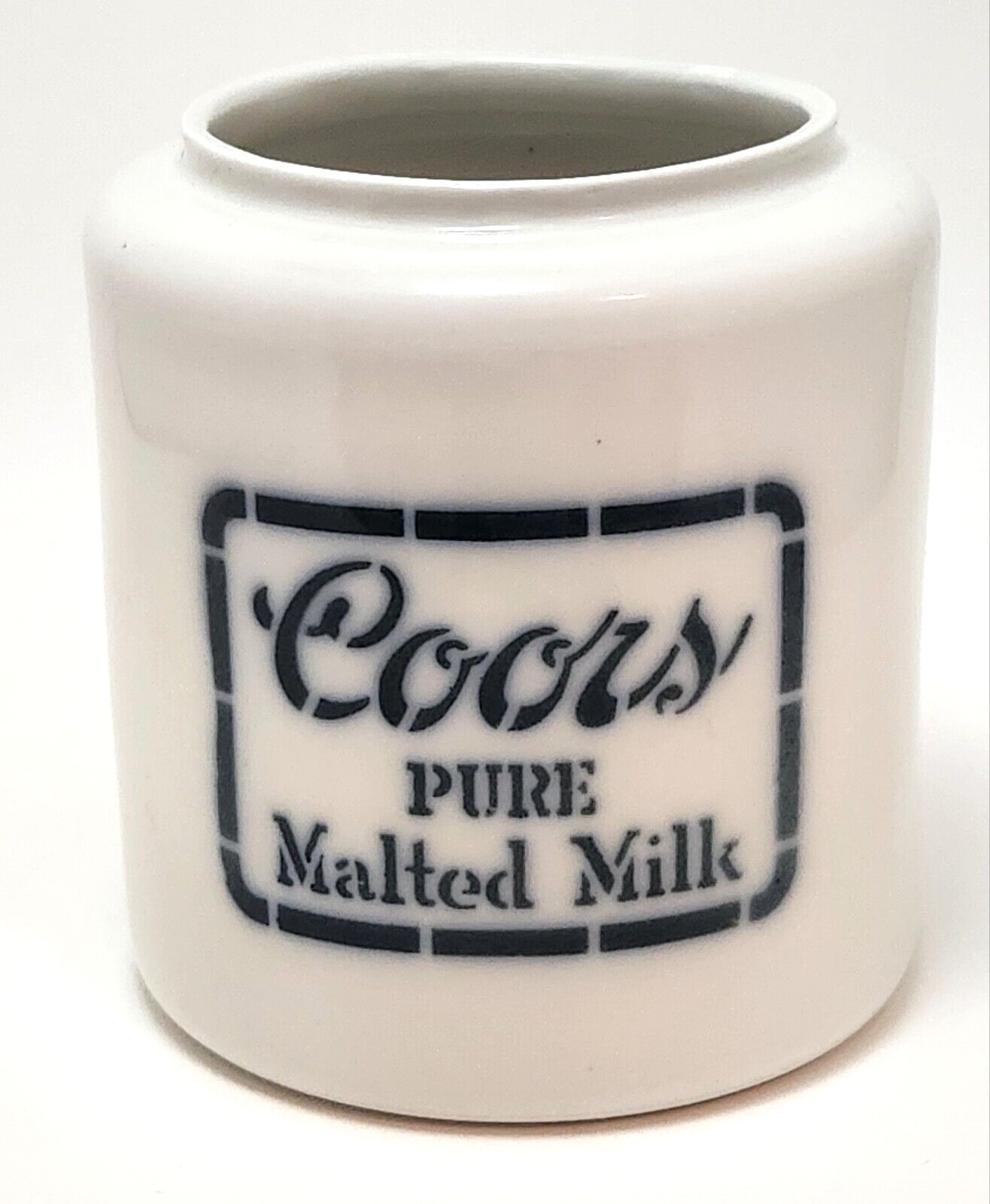 Antique Coors Pure Malted Milk Jar 1915 Porcelain Ceramic Container - No Lid