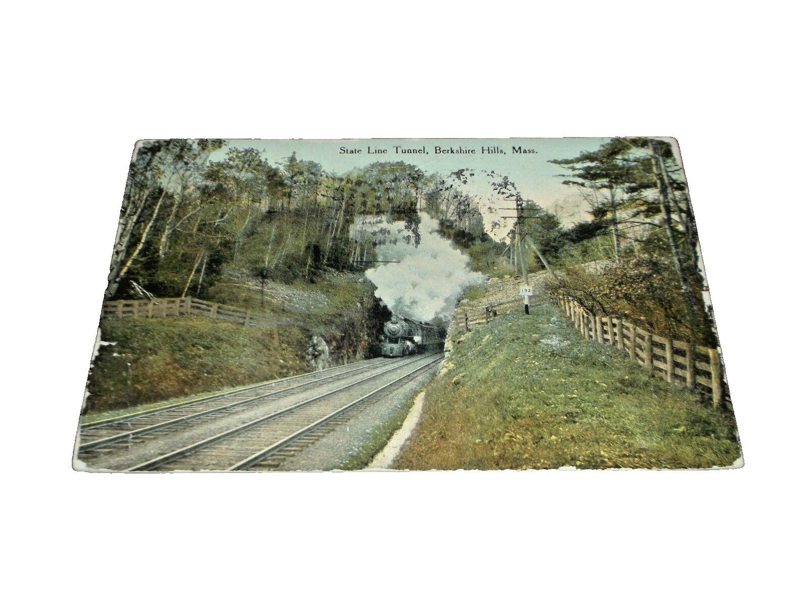 OCTOBER 1910 NEW YORK CENTRAL NYC B&A STATE LINE TUNNEL BERKSHIRES POST CARD