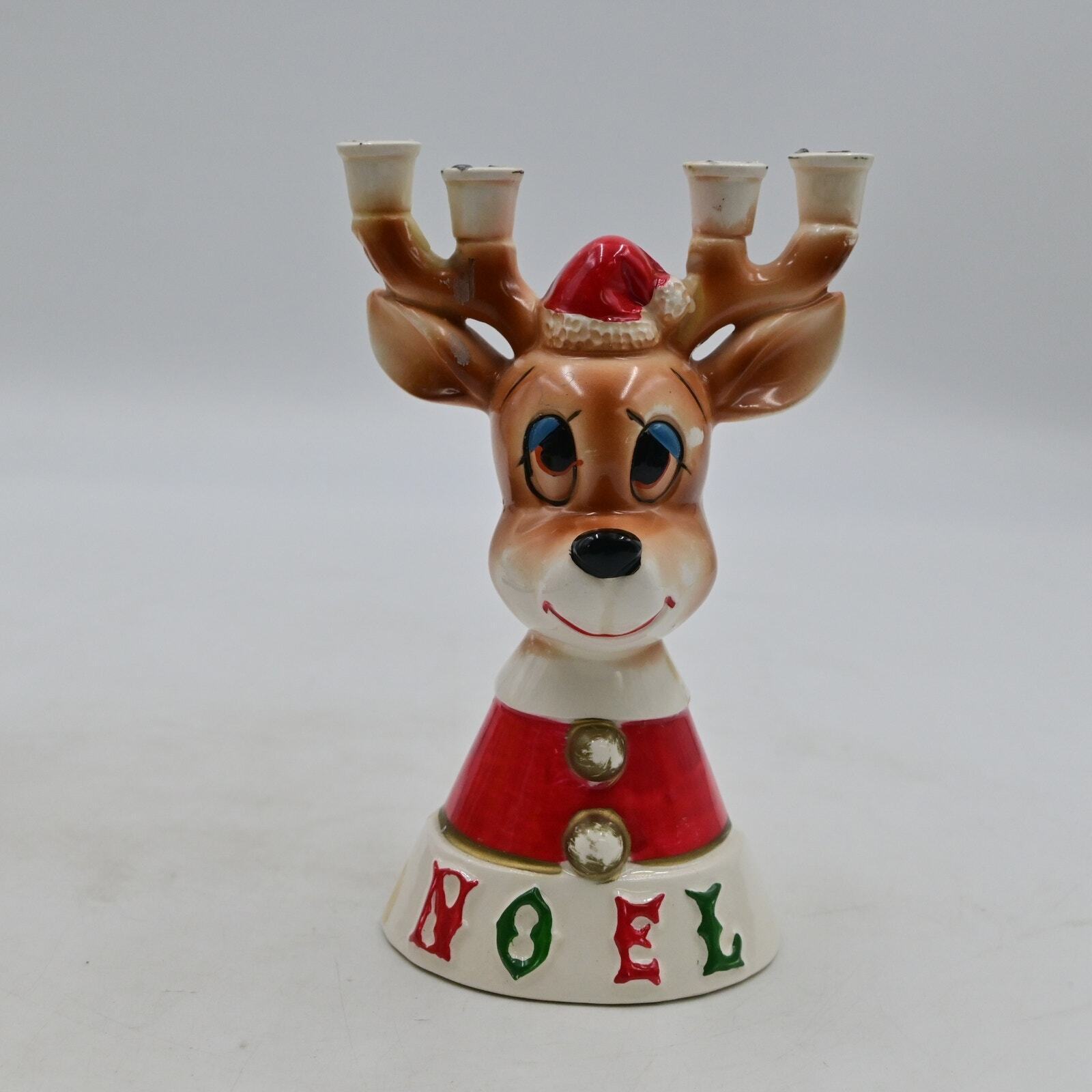 Vintage Capri Creations Noel Reindeer Candle Holder