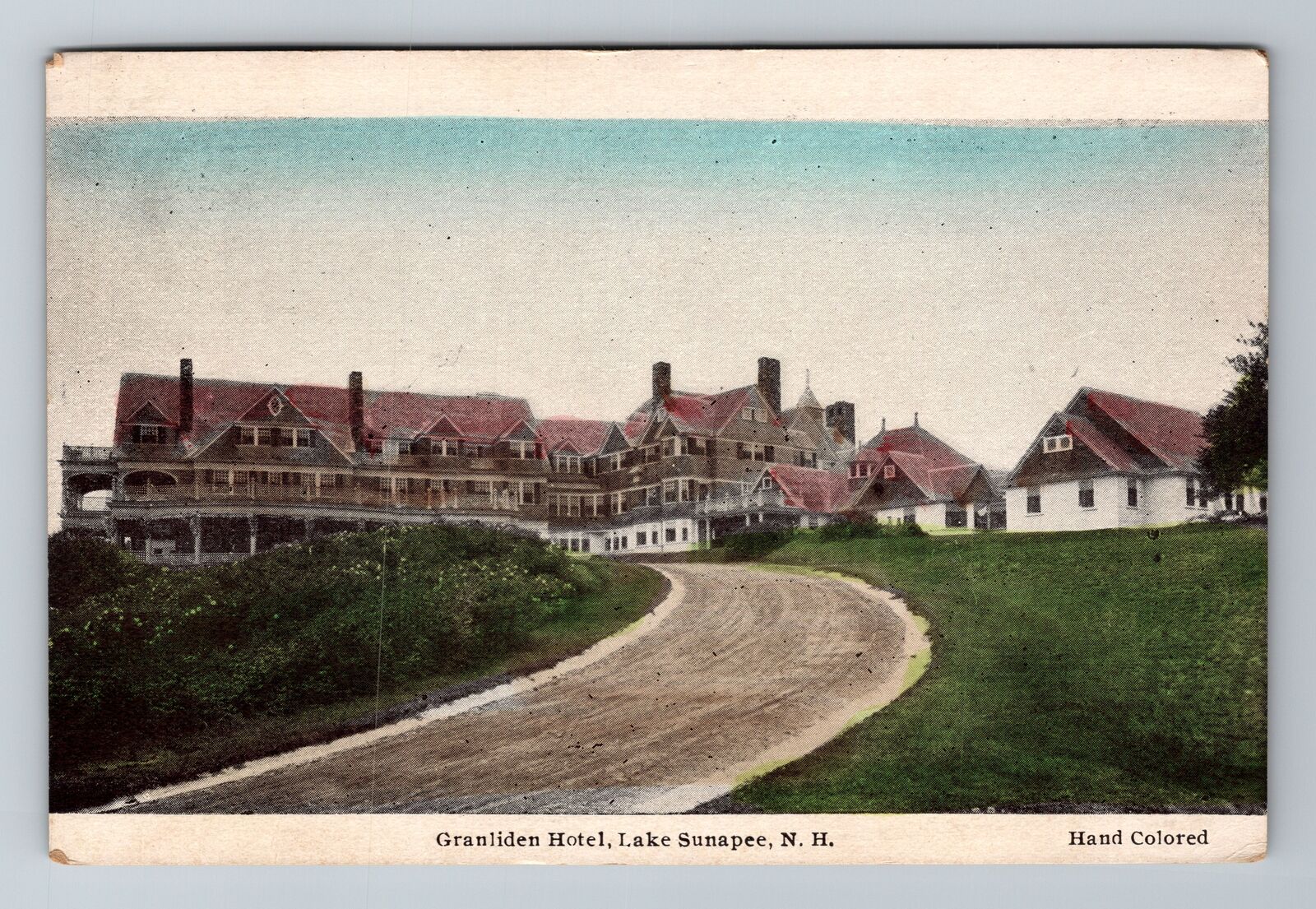 Lake Sunapee NH-New Hampshire, Granliden Hotel, Antique Vintage c1935 Postcard