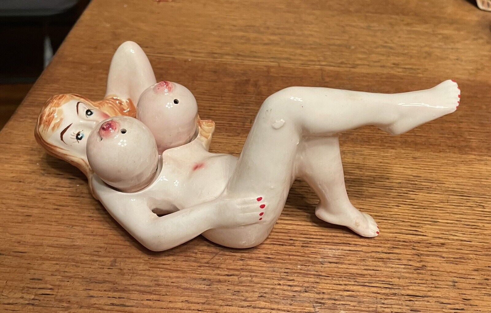 Vintage Naughty Naked Lady Salt And Pepper Shakers, Toaster & Television Bundle