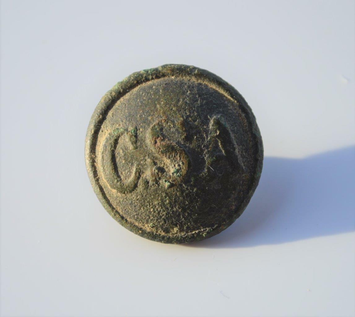 Solid Cast Confederate Civil War Coat Button C.S.A CSA Blank