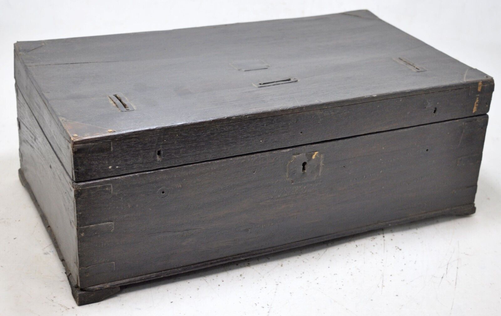 Antique Wooden Merchants' Cash Chest Money Box Original Old Hand Crafted