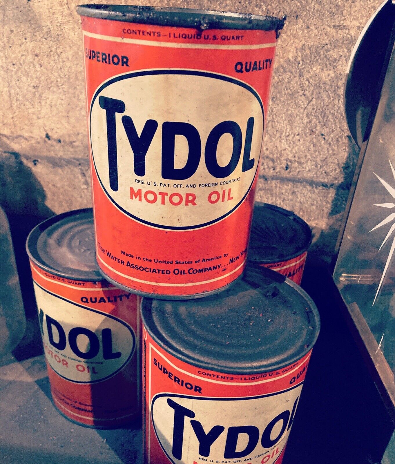 Vintage Tydol Oil Can-1940’s/1950’s New