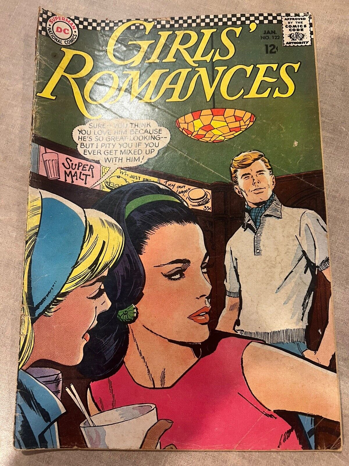Girls’ Romances Comic Book No 122 January 1967 Vintage
