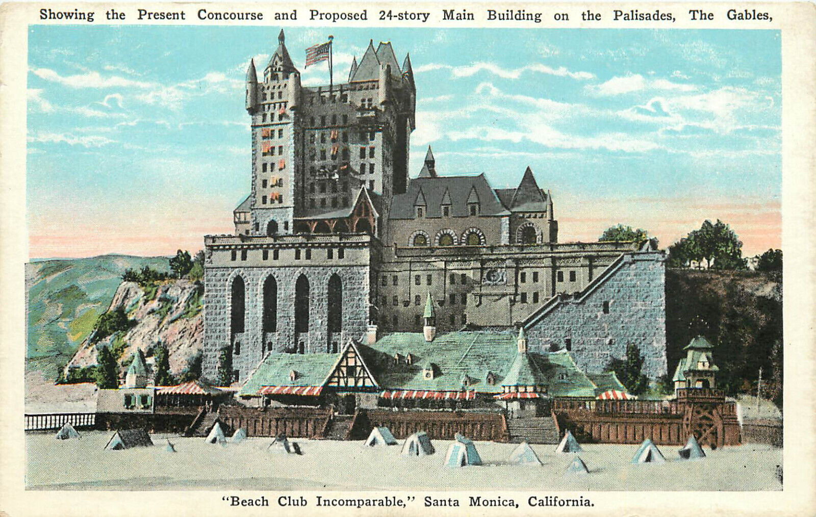 Postcard Proposed 24 Story Building the Palisades The Gables Santa Monica Beach
