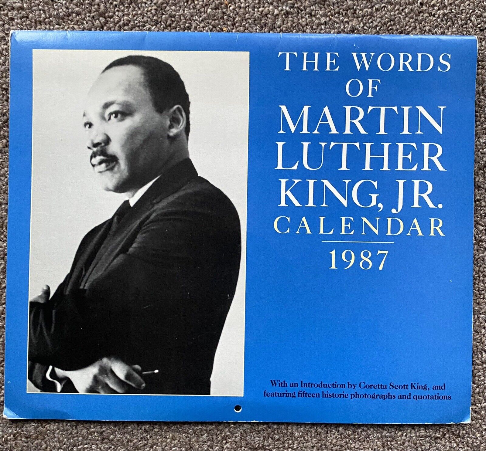 Vtg 1987 Calendar Martin Luthur King Intro By Corrector Scott King Iconic Pics