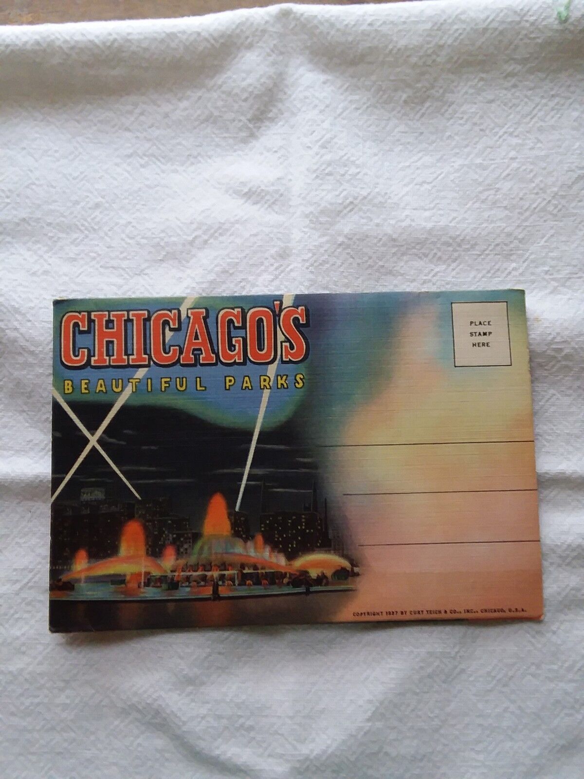CHICAGO'S BEAUTIFUL PARKS Vintage Postcard Folder