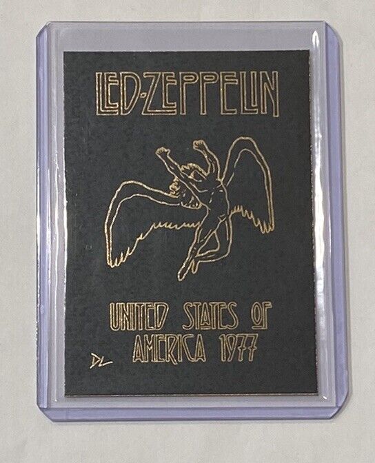 Led Zeppelin Gold Plated Limited Artist Signed “Rock Icons” Trading Card 1/1