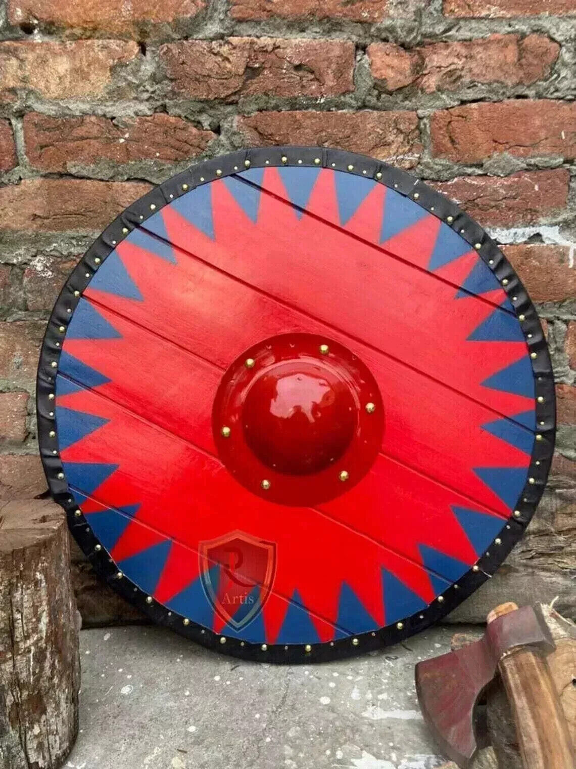 Medieval Round Battle Warrior Shield Viking  Wooden Round Shield Gift