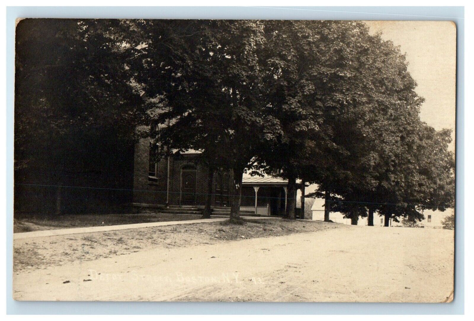 c1910's Depot Street Boston New York NY RPPC Photo Unposted Antique Postcard