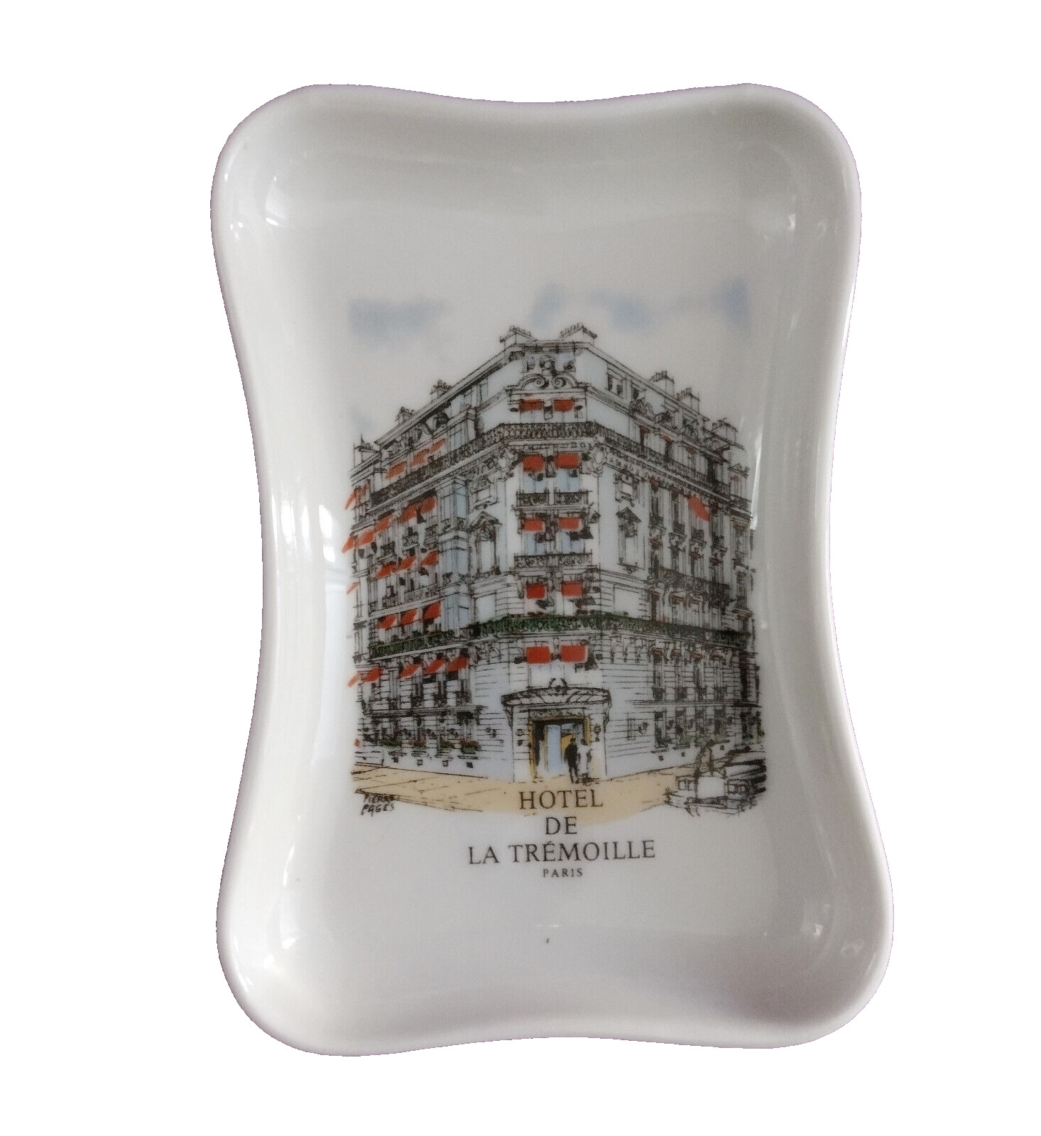 Vintage Pillivuyt Hotel de la Tremoille Paris France Trinket Soap Dish Ashtray
