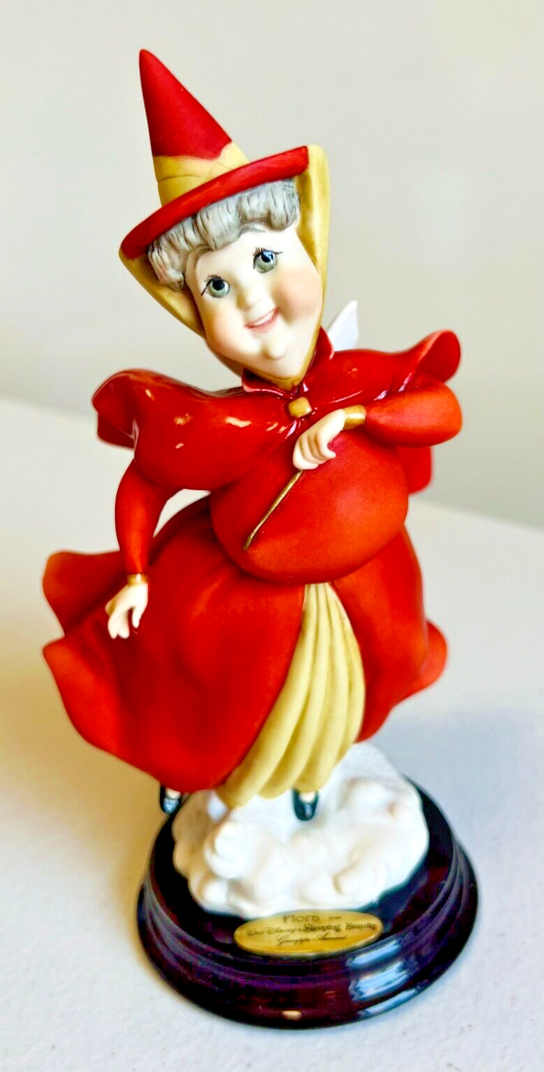 RARE Disney Giuseppe Armani Sleeping Beauty 'Flora' Fairy Figurine Brand New Box