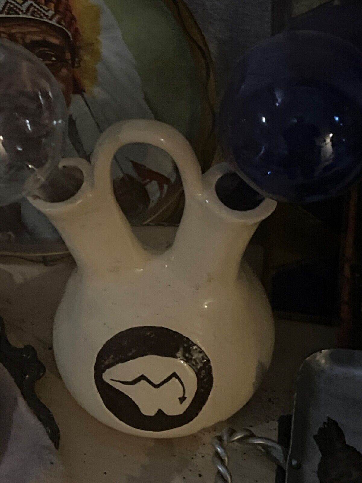 vase with handle tribal art work 2005