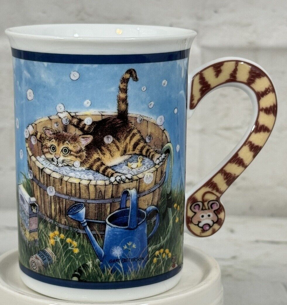 Danbury Mint Gary Patterson “Bath Time” Cat/Kitten Coffee Cup