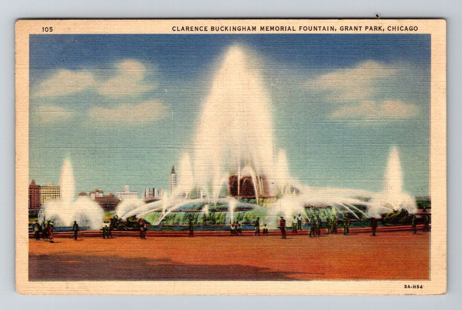 Chicago, IL-Illinois, Clarence Buckingham Fountain Antique, Vintage Postcard