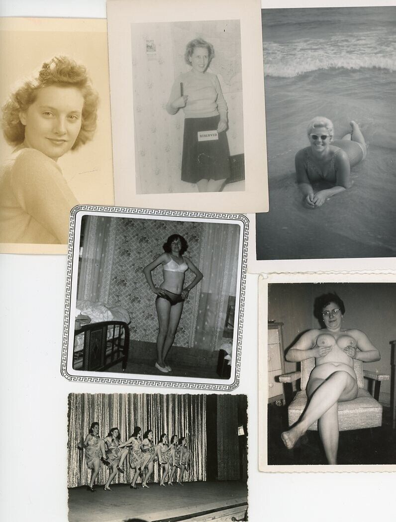 6 - 1940\'s-50\'s Original Risque B&W Photographs Women, Friends & Lovers #50
