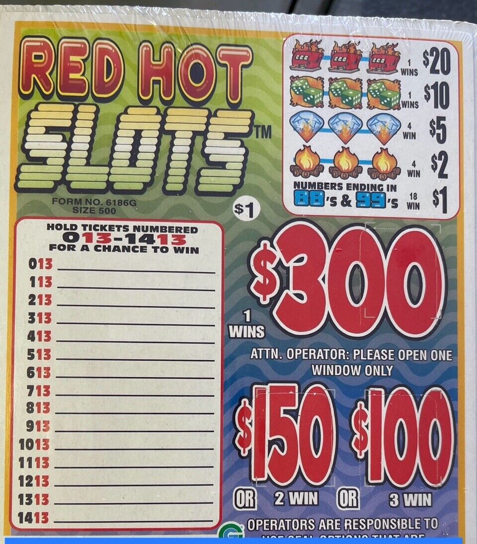 NEW pull tickets Red Hot Slots Tabs - Seal