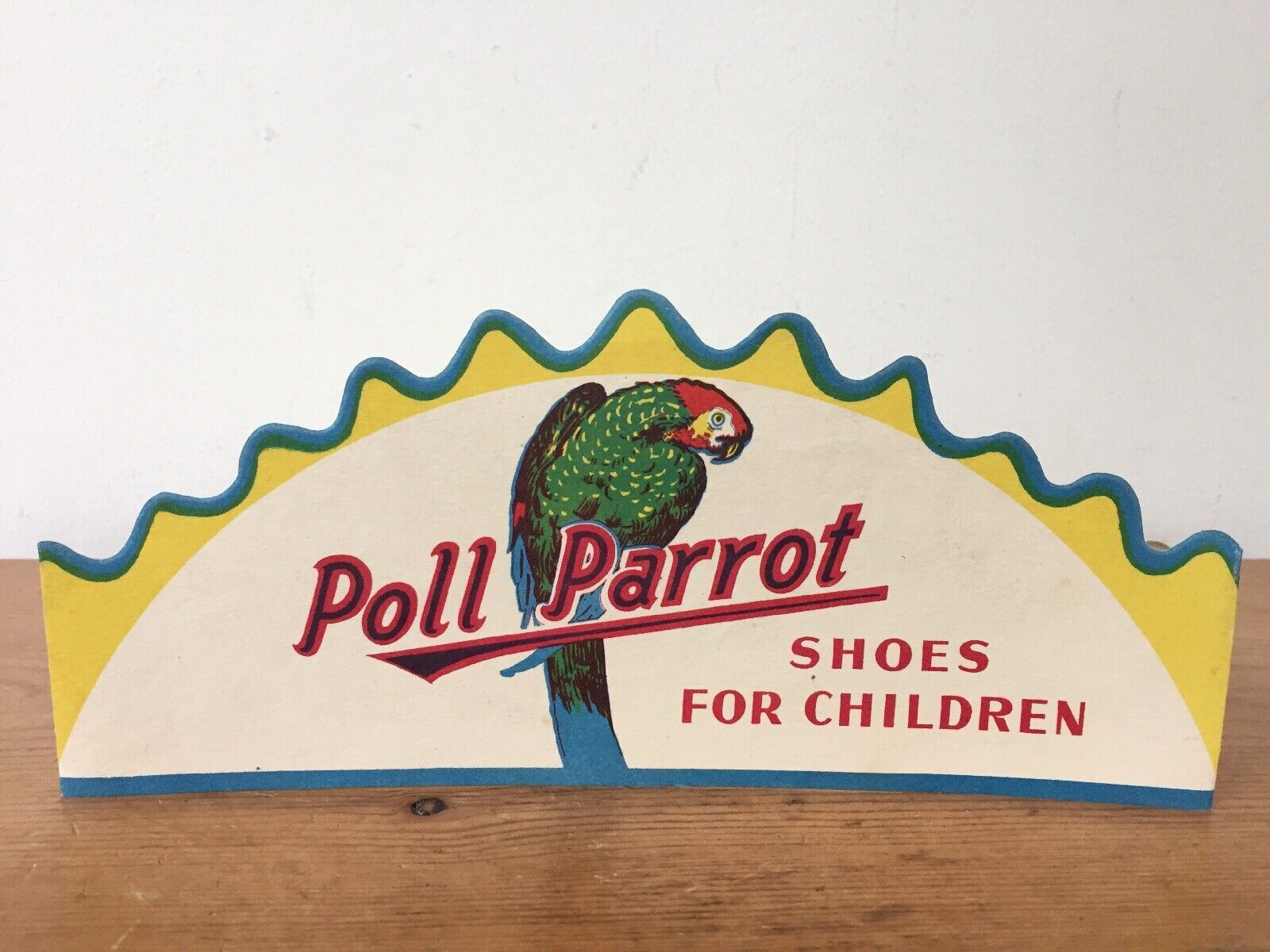 Vintage Poll Parrot Shoes For Children Boys Girls Advertising Paper Crown Hat