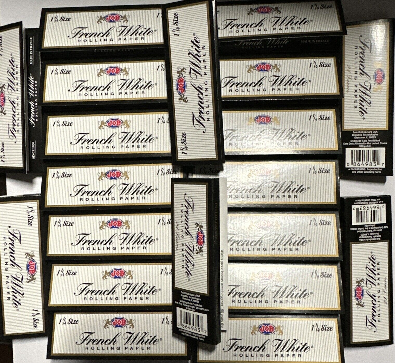 20x Job 1 1/4 Rolling Papers French White FREE USA SHIPPING Wholesale Pricing