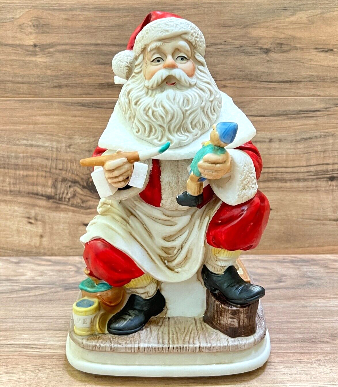 Waco Melody In Motion Santa Claus Hand Painted Toy Maker 10.5\