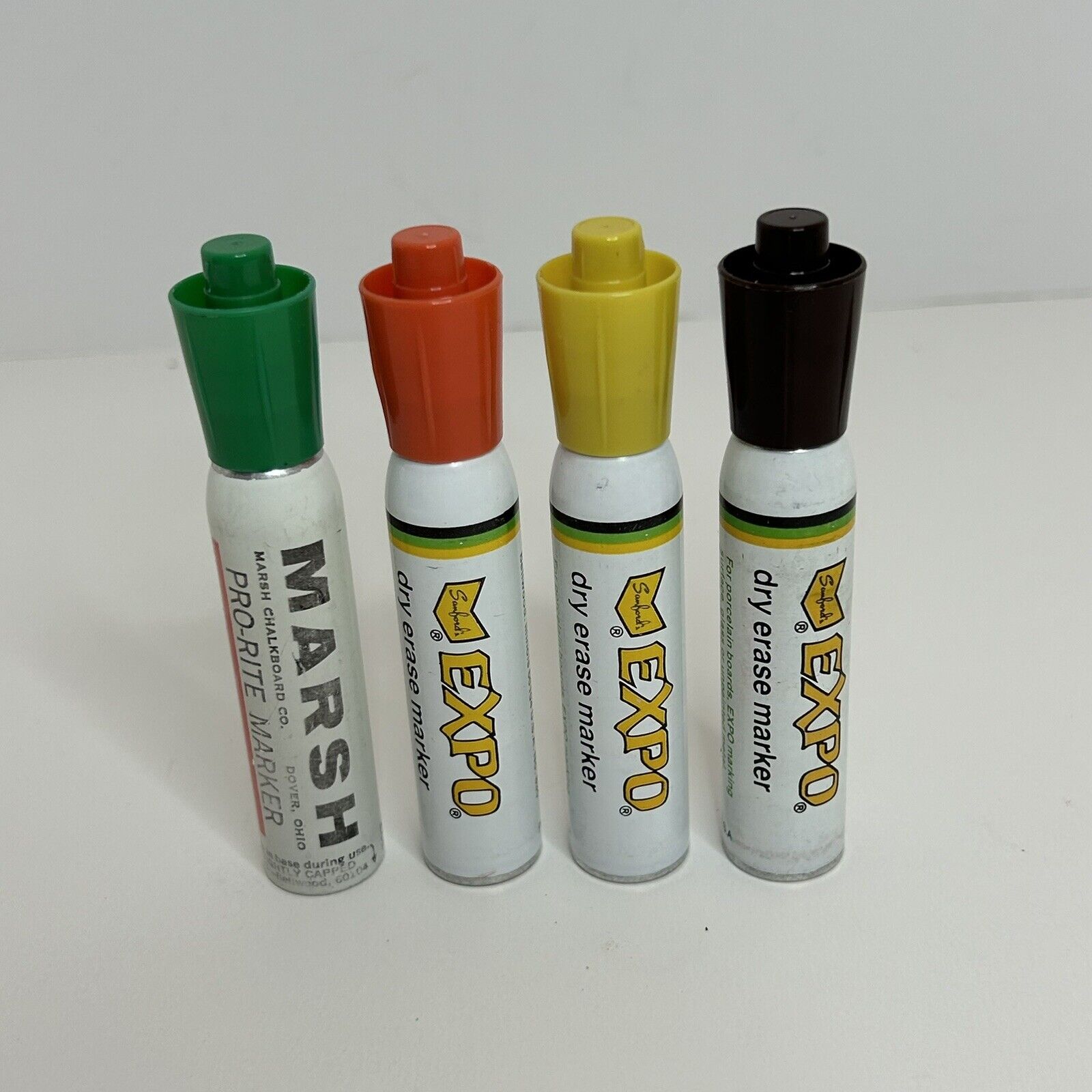 VTG Sanford Expo & Marsh Dry Erase 4 Markers USA Black Green Orange Yellow