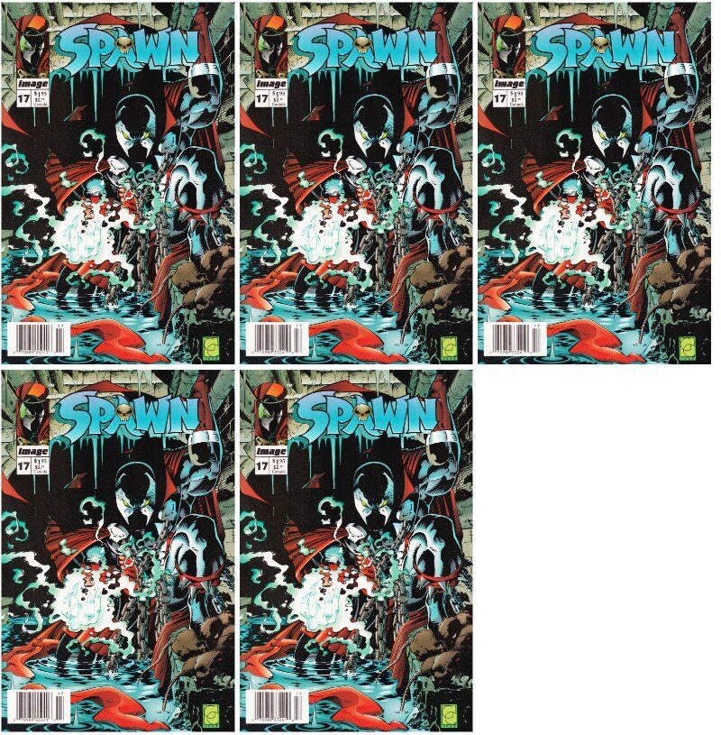 Spawn #17 Newsstand Cover Image Comics - 5 Comics