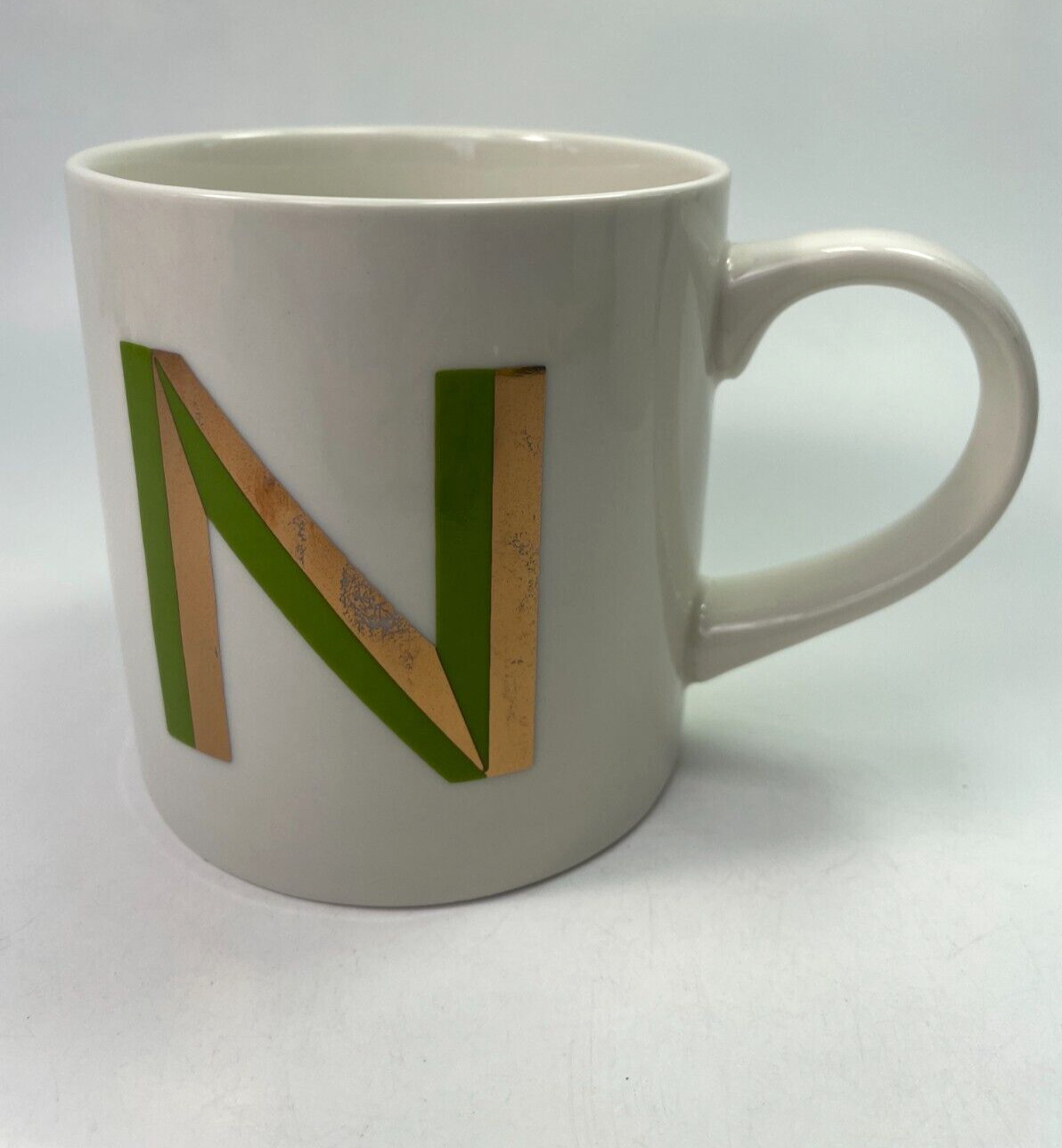 Opalhouse Coffee Mug Monogram Letter N Personalized 14 oz Stoneware Cup B60