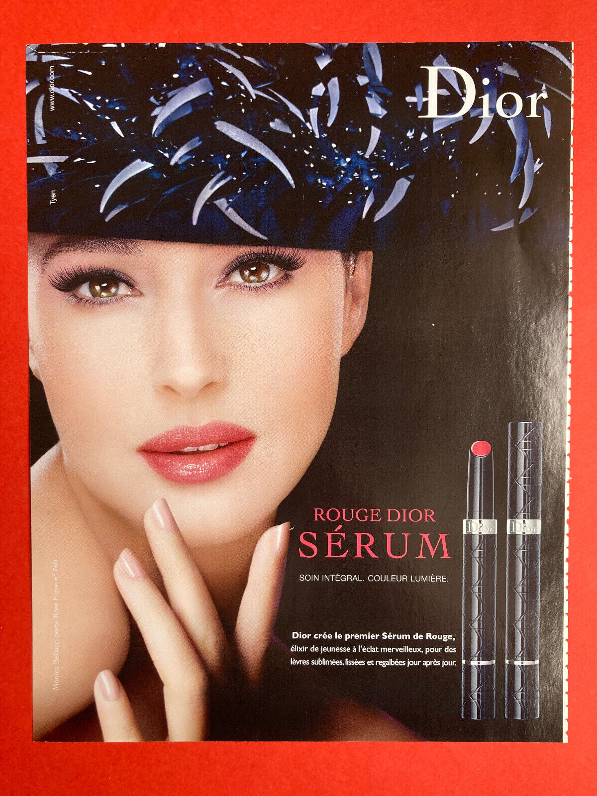 2010 Christian Dior Monica Bellucci Beauty Makeup Advertising Lipstick