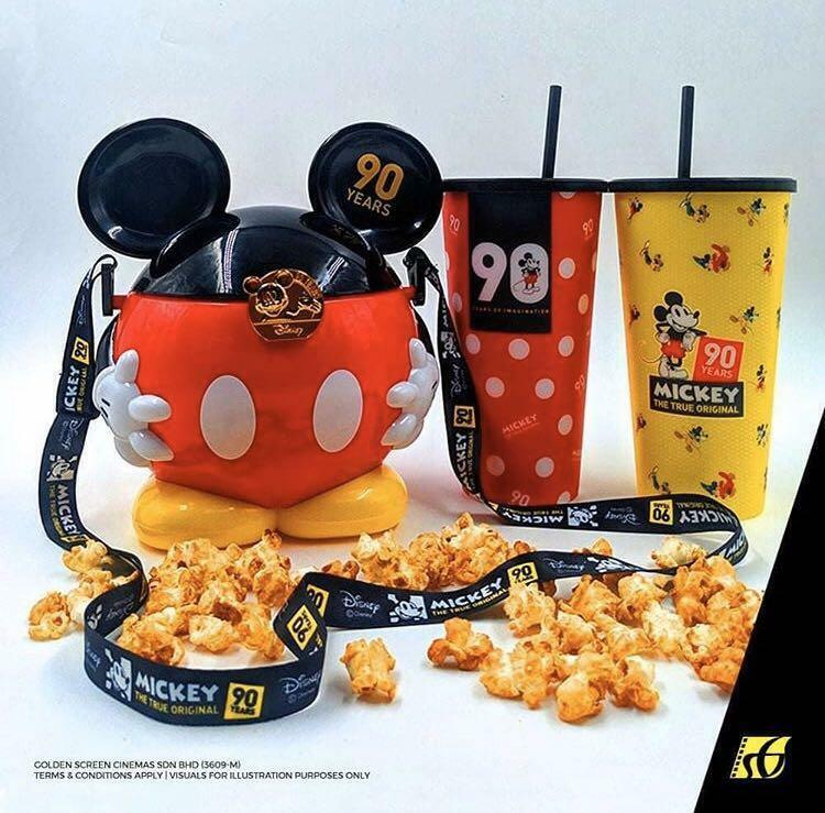 Malaysia GSC Original Exclusive 90th Mickey Mouse Popcorn Bucket Set Collection 