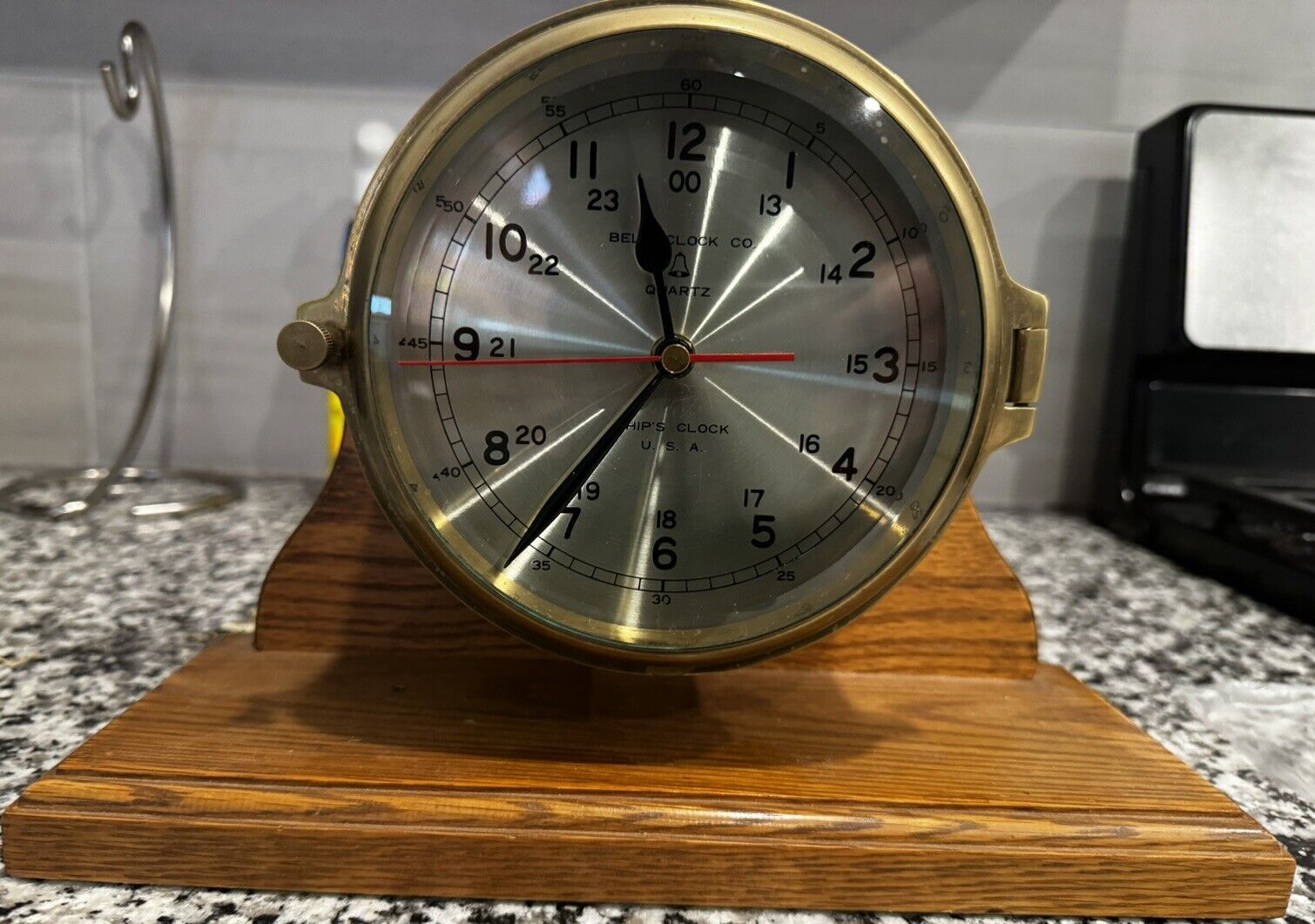 Vintage Antique Emery & Douglas Quartz Bell Brass Mantle Clock price reduced