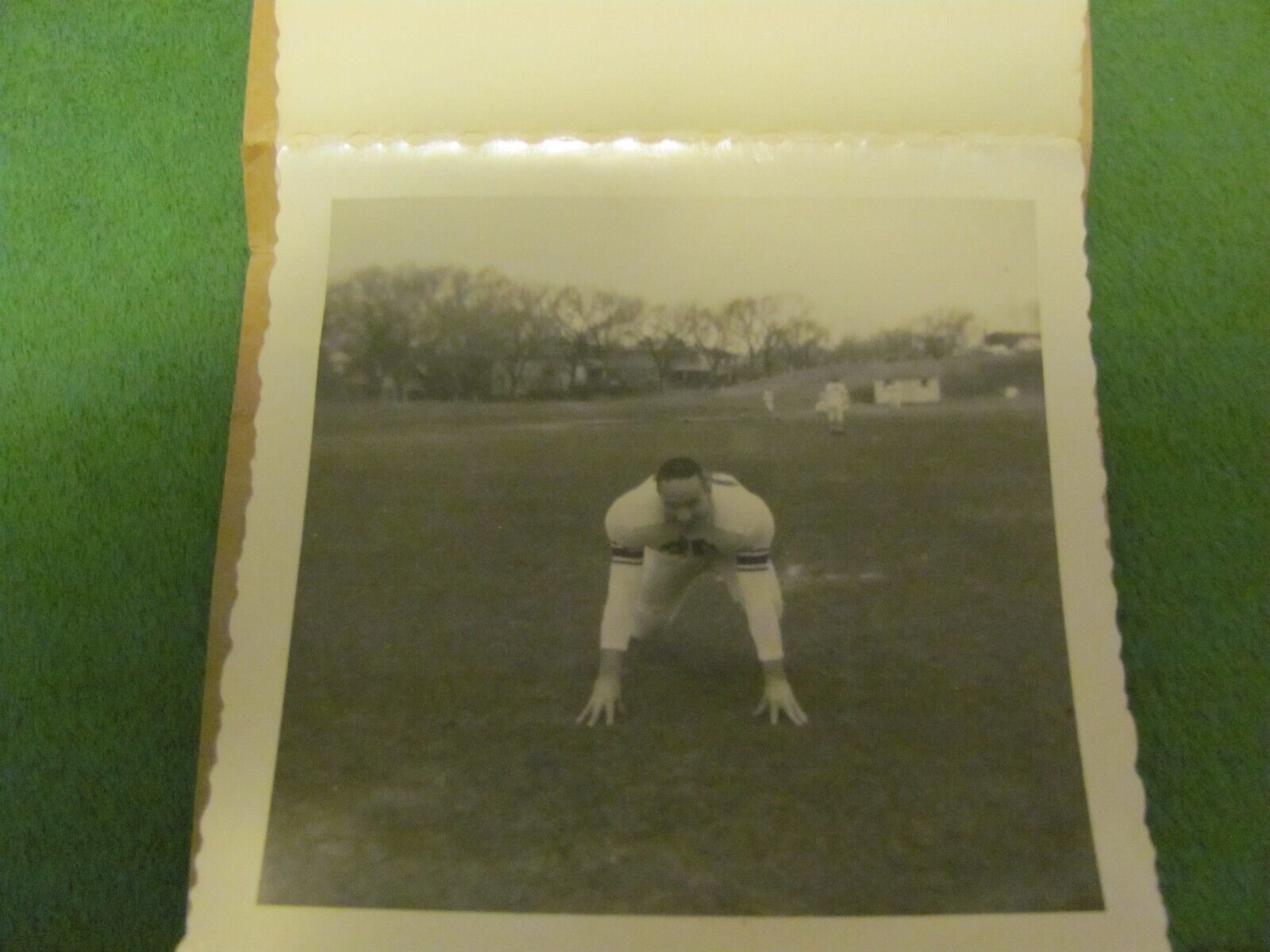 Vintage Toll-R-Print Snapfolio 2 B & W Photo Folder Mini Album Football Pictures