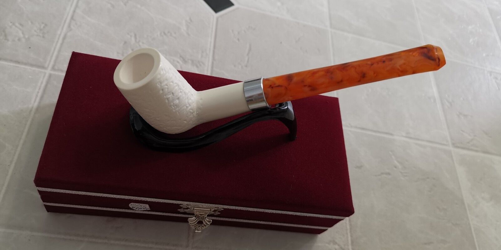 NEW Unsmoked high quality Turkiye  Meerschaum  Pipe With Box