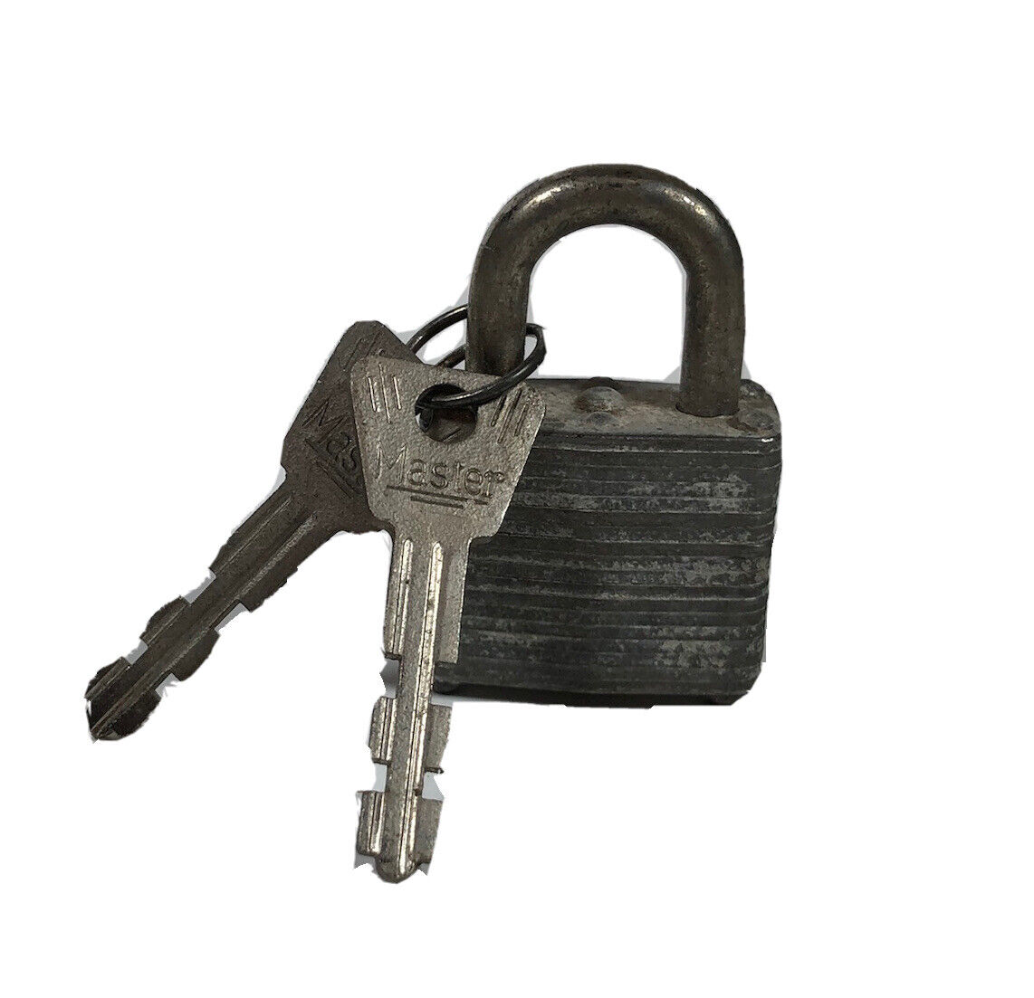 VTG Master Lock Stacked Steel Padlock Locks 2 Keys Excellent Condition, No 10