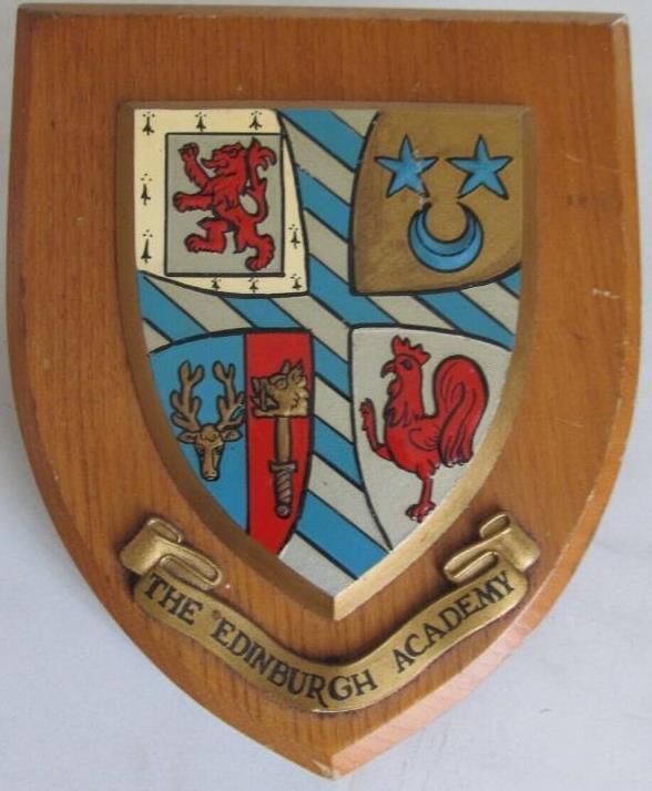 c1960 The Edinburgh Academy College University School Crest Shield Plaque