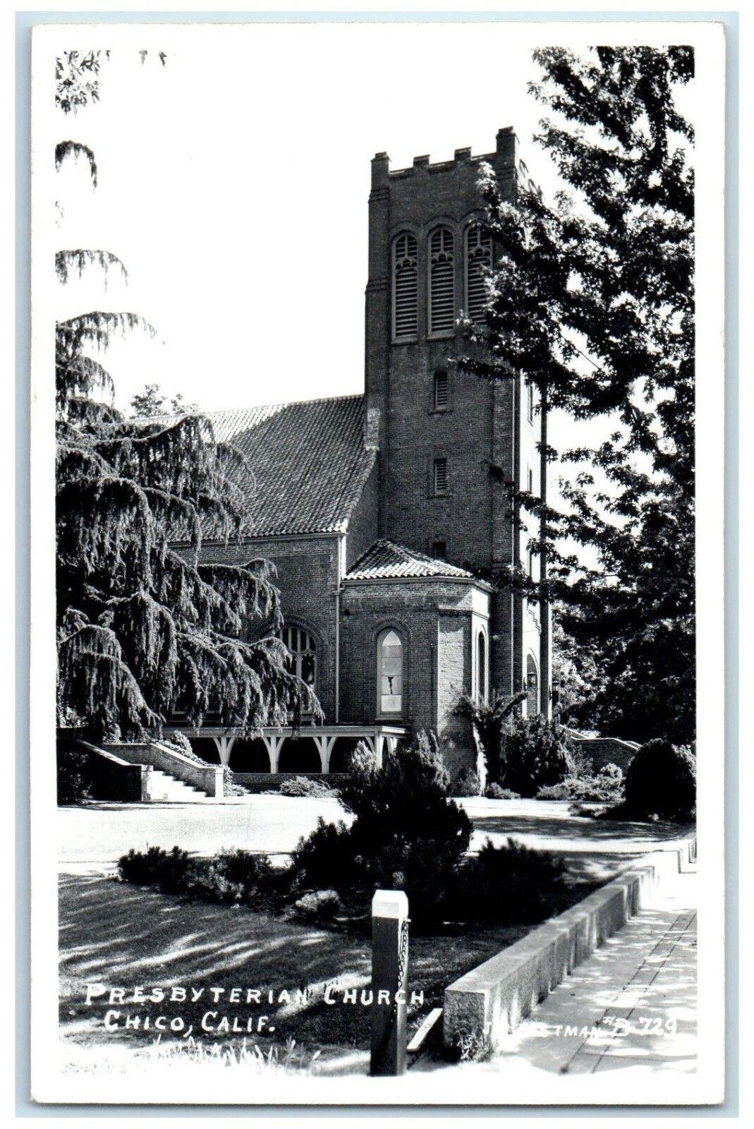 c1940\'s Presbyterian Church Chico California CA RPPC Photo Vintage Postcard