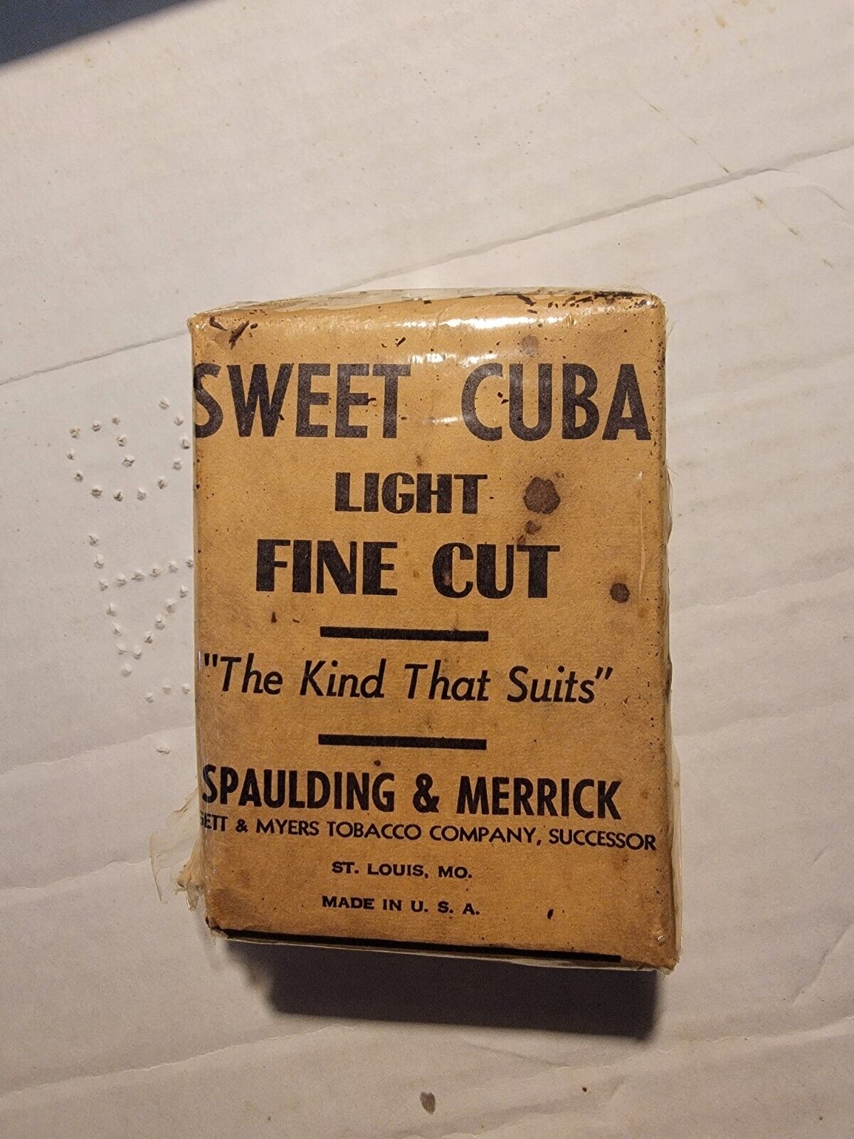  VERY RARE SWEET CUBA FINE CUT CHEWING TOBACCO PACK CIRCA 1900