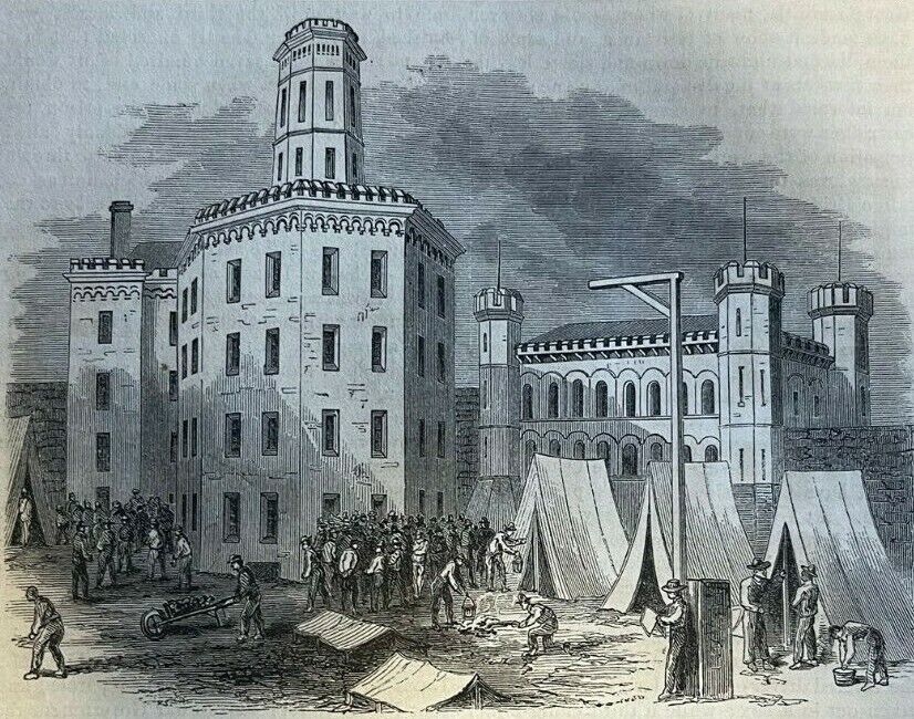 1865 Civil War Prison Life Charleston Macon Columbia illustrated