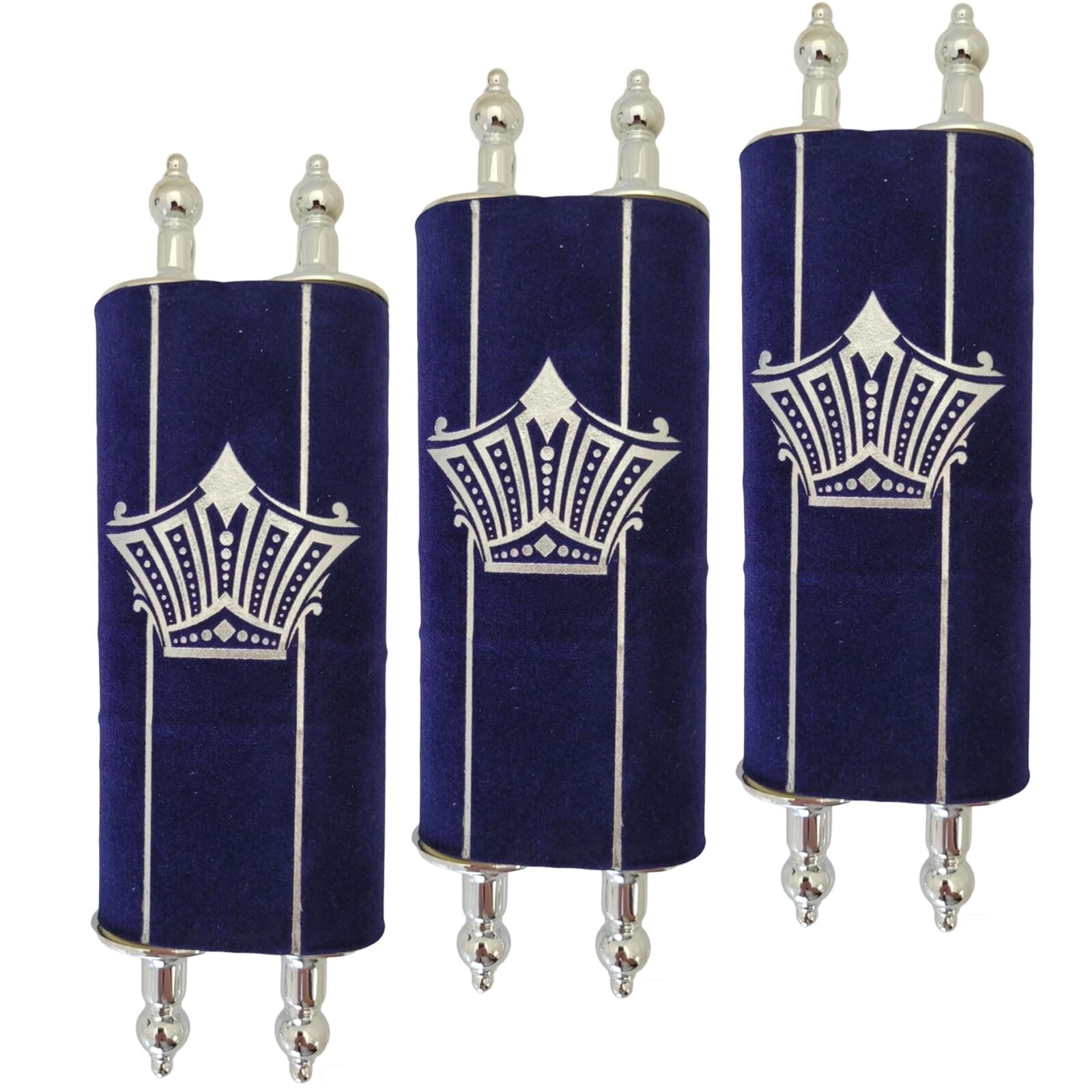 Zion Judaica Complete Small Torah Scrolls with Cover 8\