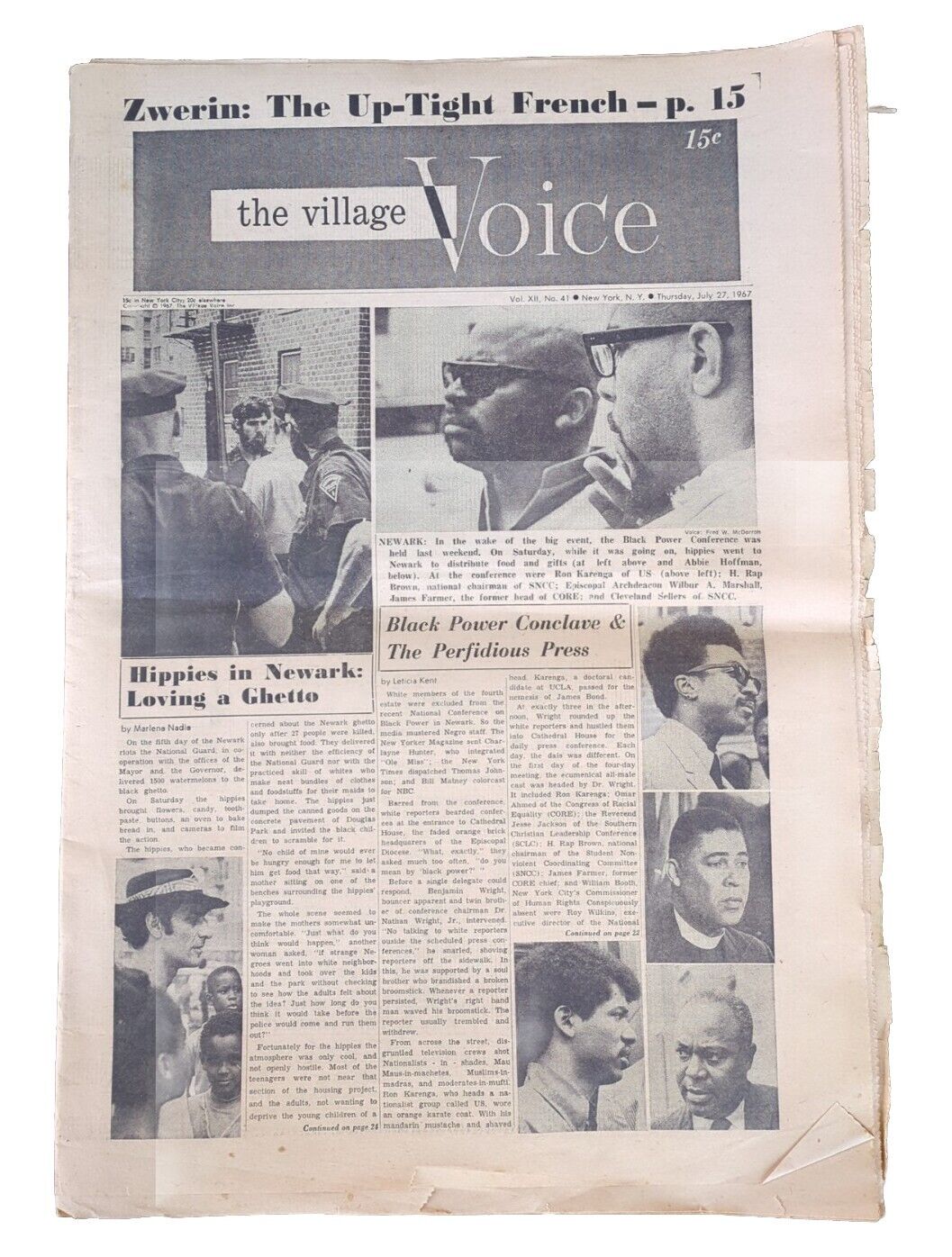 Village Voice Newspaper July 27 1967 NEWARK Riots John Coltrane 
