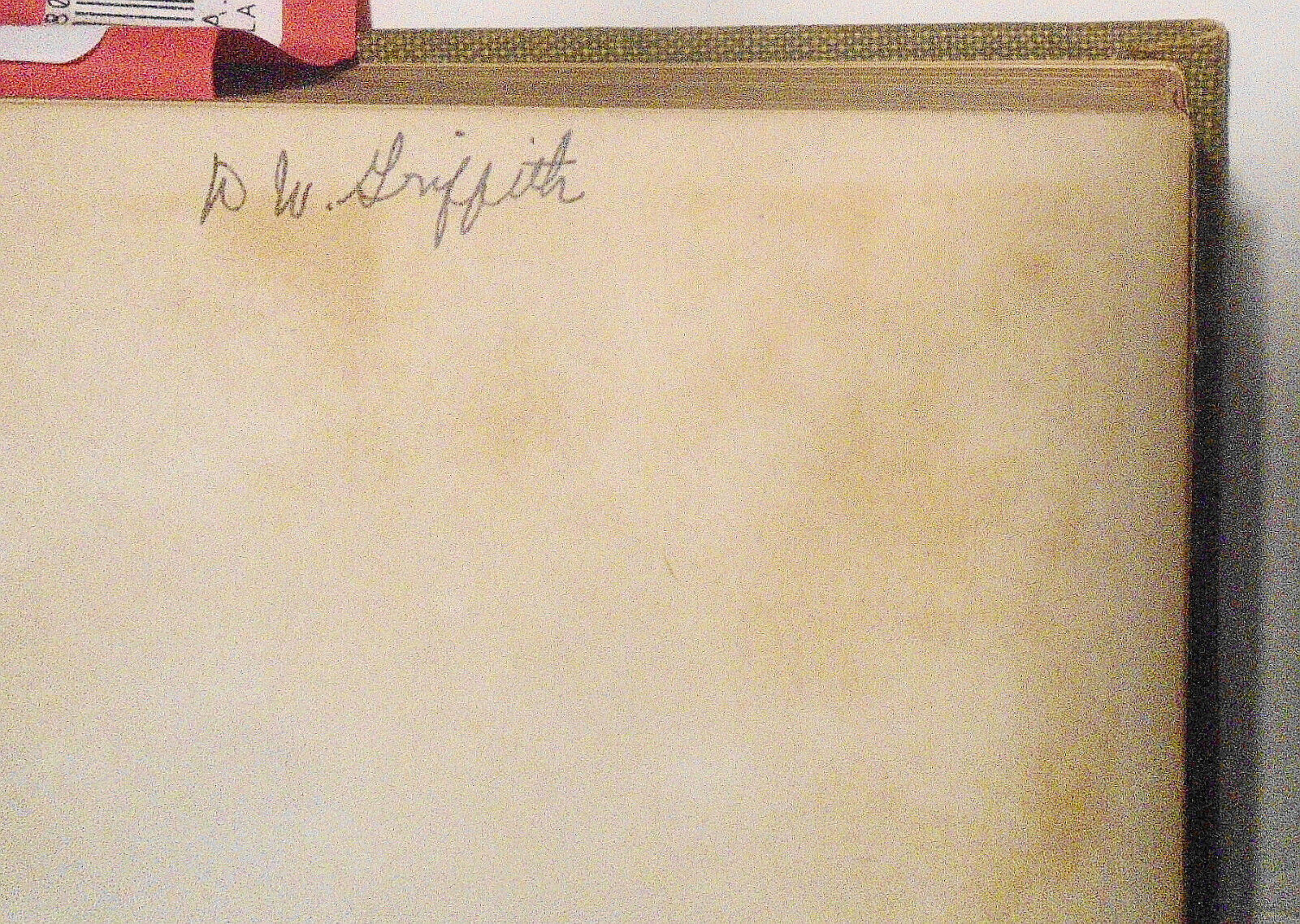 D. W. Griffith SIGNED book - Arachne & Story of My Life, by George Ebers