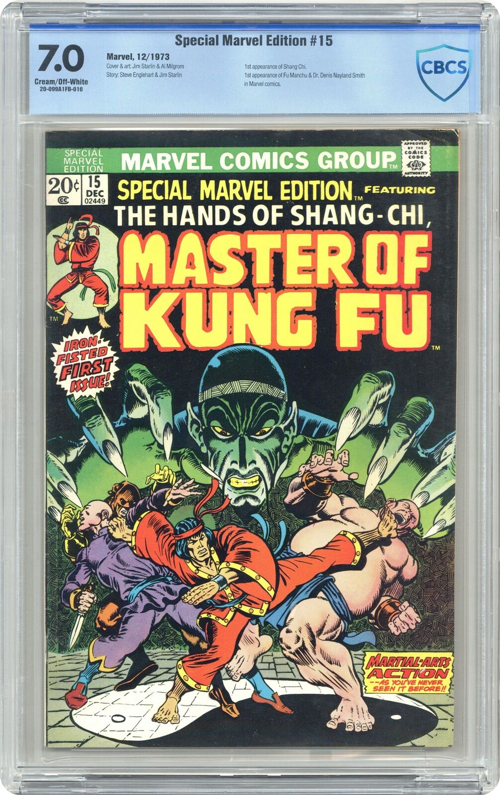 Special Marvel Edition #15 CBCS 7.0 1973 20-099A1FB-016 1st app. Shang Chi