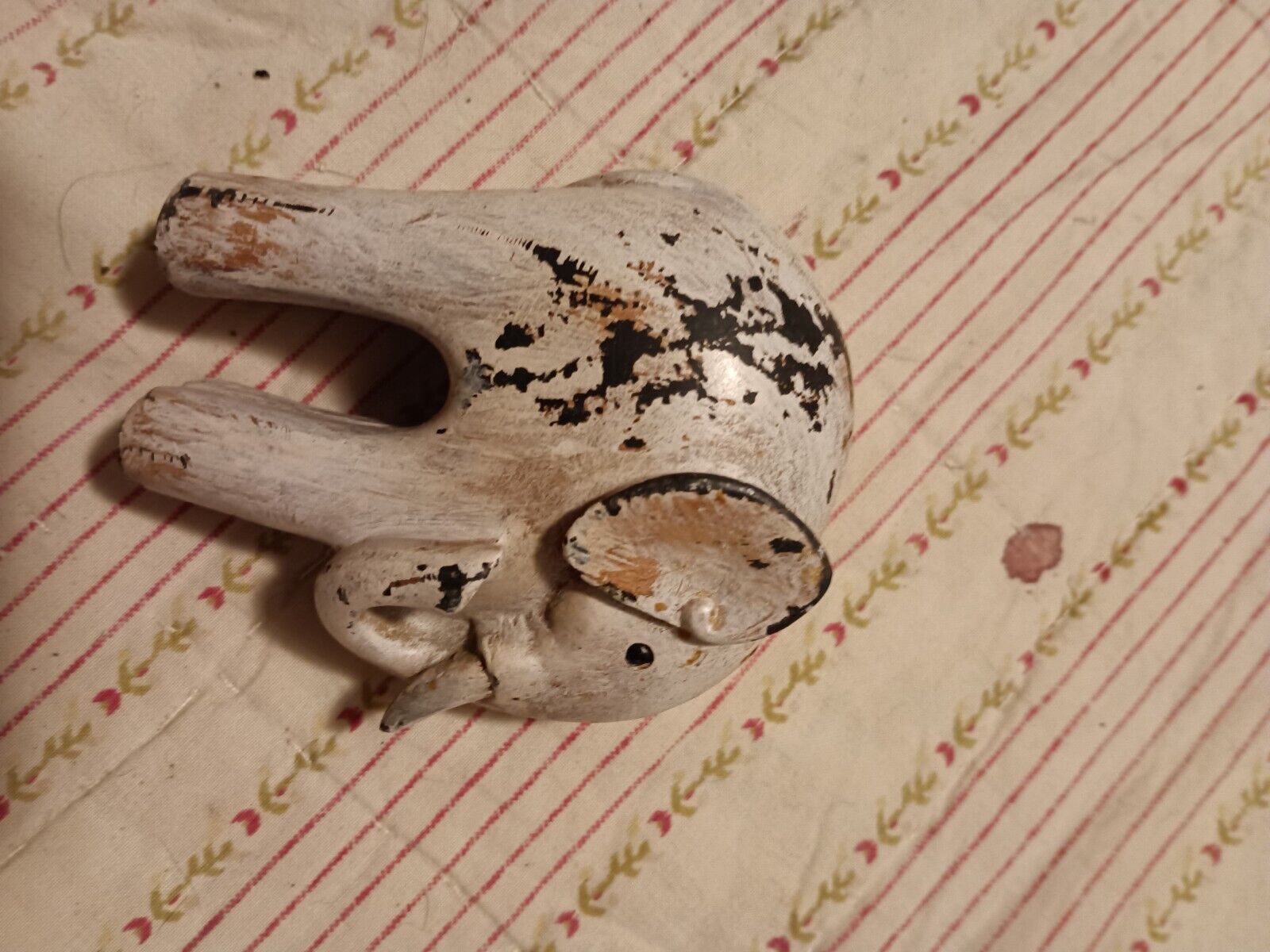 Wood Carved Miniature Elephant Super Rare Vintage