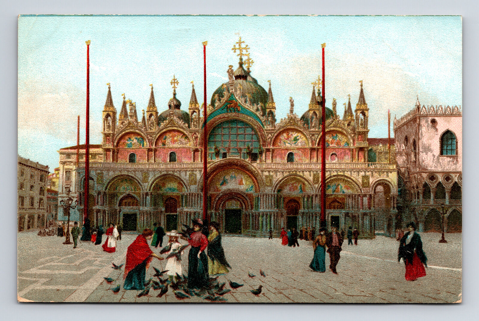 St. Marks San Marco Basilica Venice Italy Postcard