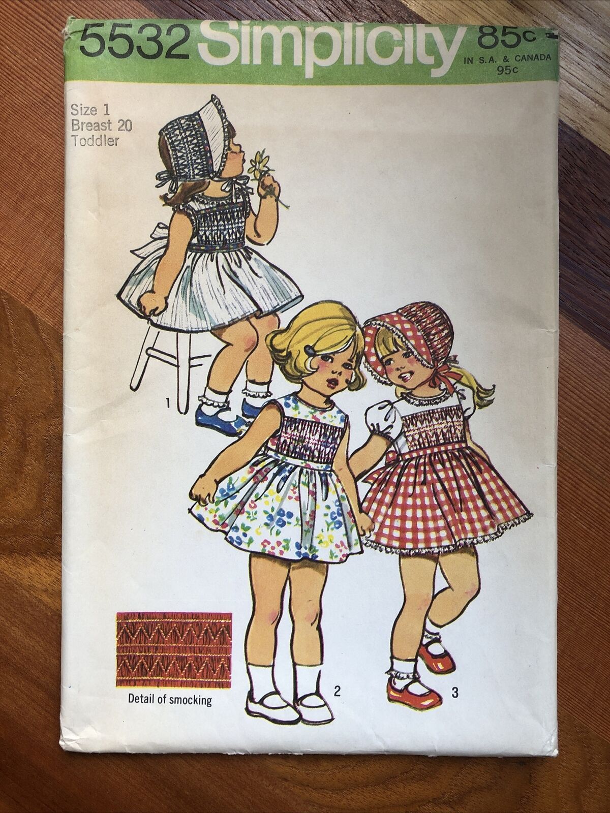 Vintage Size 1 Child Easter Dress Simplicity Pattern #5532 UNCUT 1973 #39