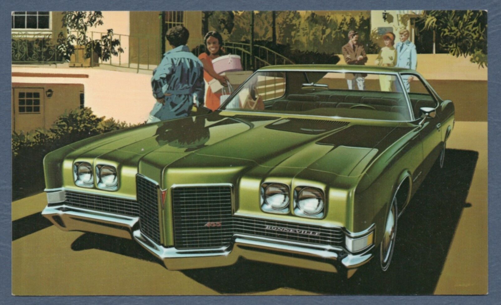 1971 Pontiac Bonneville Hardtop Coupe: Original NOS Dealer Promo Postcard UNUSED