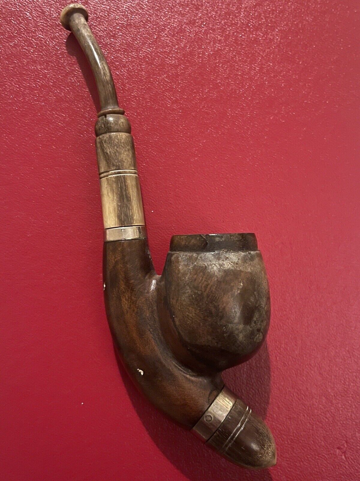 Vintage Hunters Pipe - Tobaccianna - Rare - Needs A Little Tlc