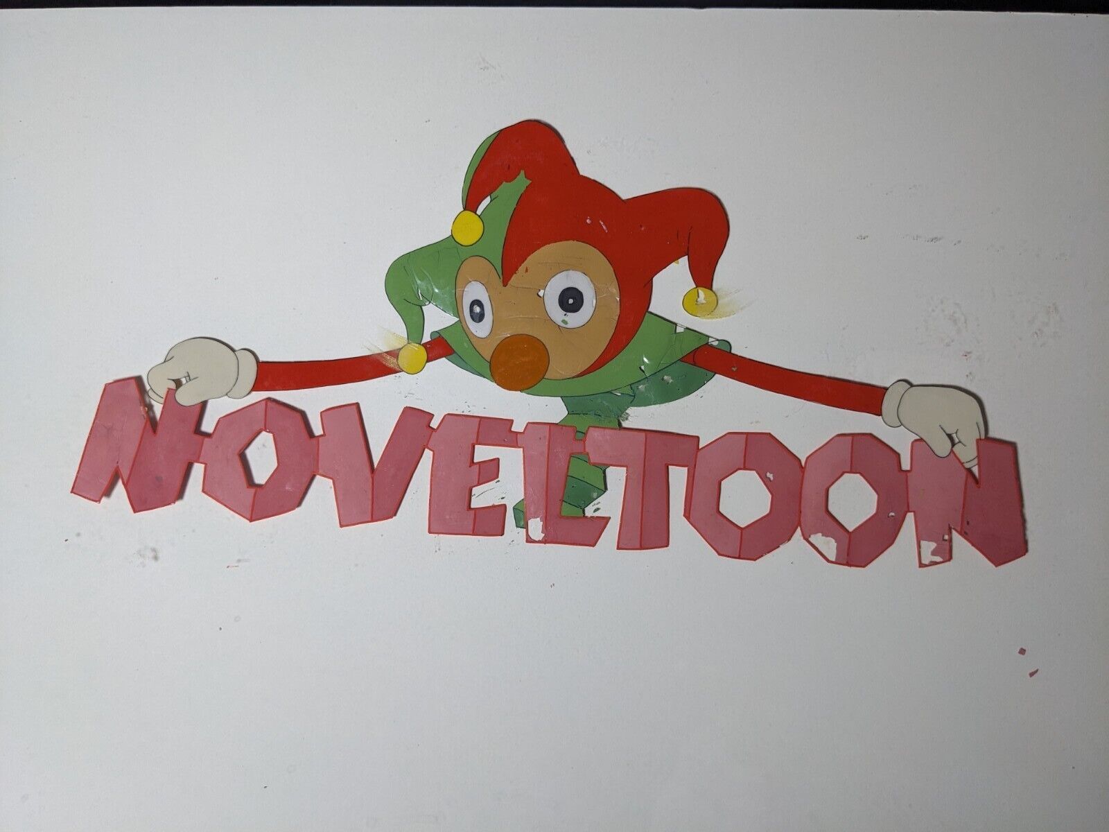 NOVELTOON animation Cel Main Title Logo 1940's Production Art Theatre Cartoon X1